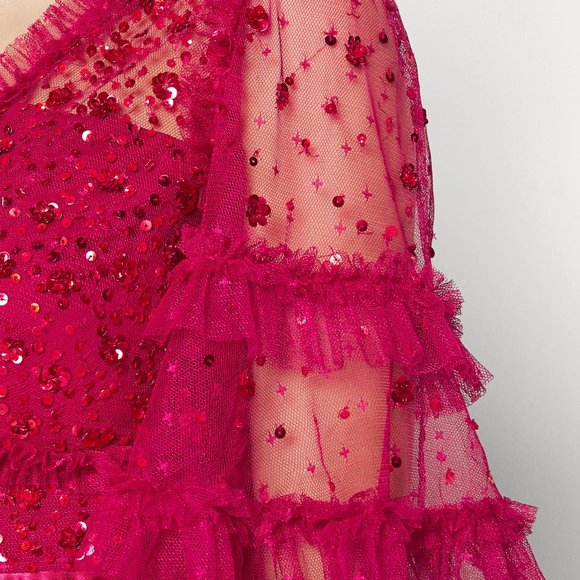 Needle & Thread Maybelle Bodice v neck ankle gown - Picture 6 of 16